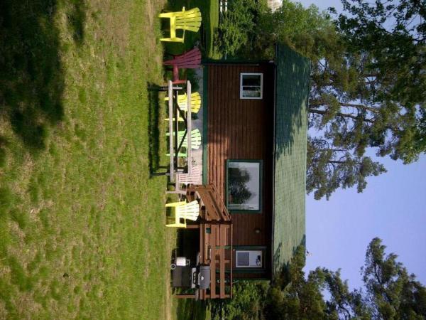 Logging Chain Lodge Cottage Resort Dwight Esterno foto